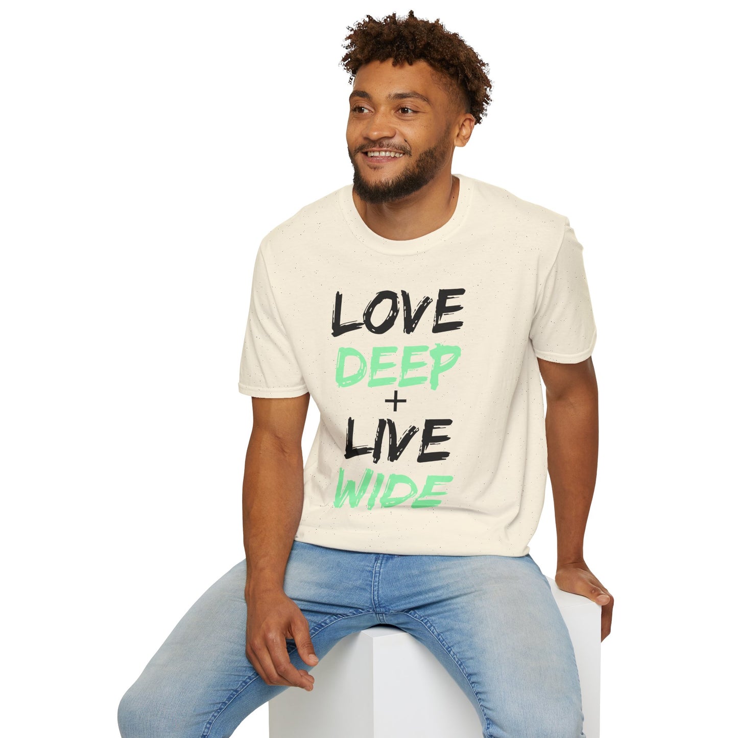 Love Deep + Live Wide T-Shirt — Inspirational Graphic Tee