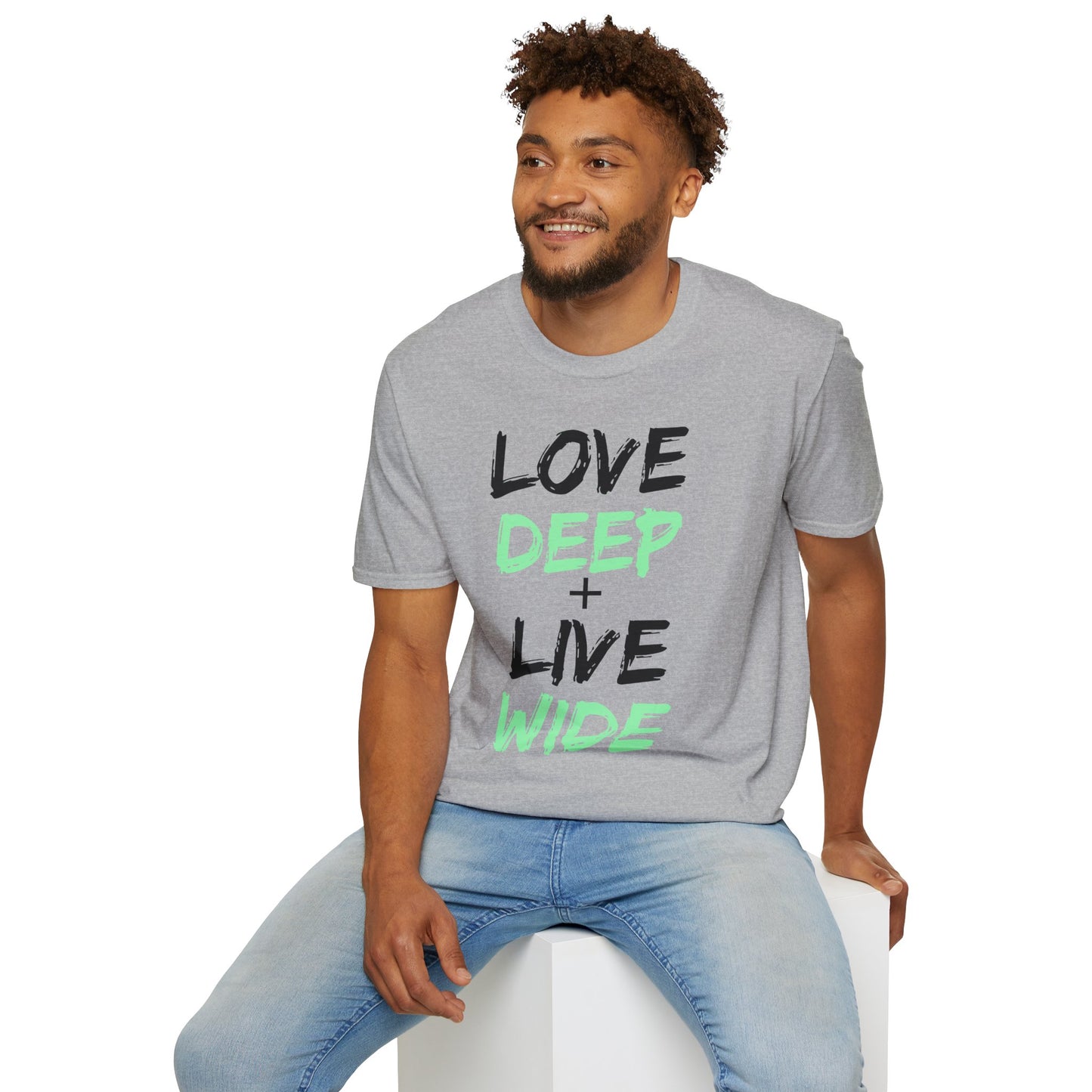 Love Deep + Live Wide T-Shirt — Inspirational Graphic Tee